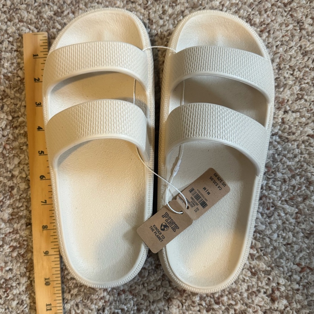 PINK Victoria's Secret Beige Slide Sandals - Picture 4 of 4